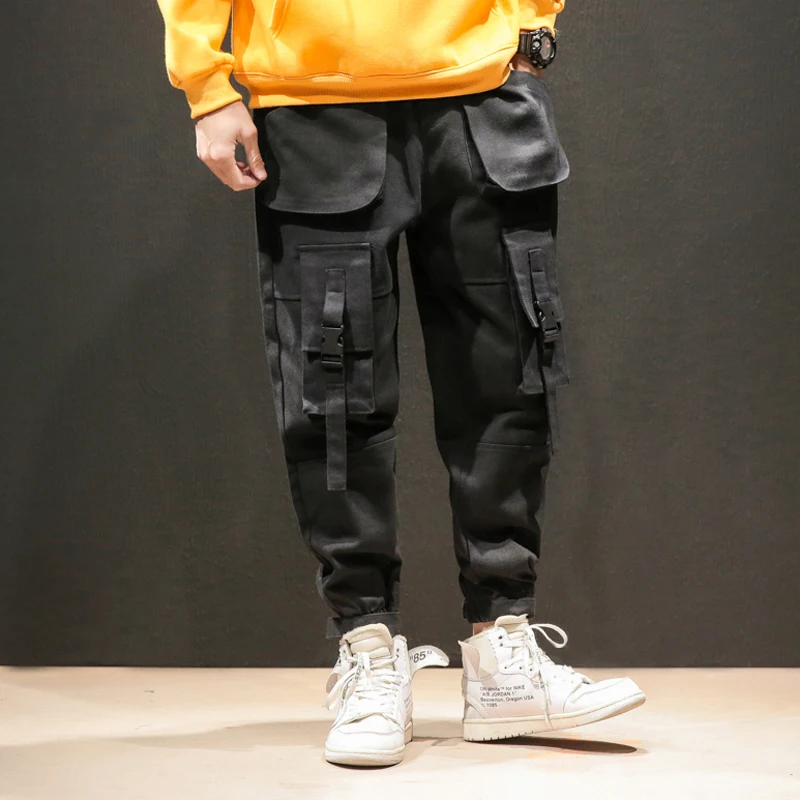 

2018 Japanese Style Men's Work Motion Cotton Harem Casual Pants Male Trousers Active Elastic Hip Hop Joggers Sweatpants M-5XL