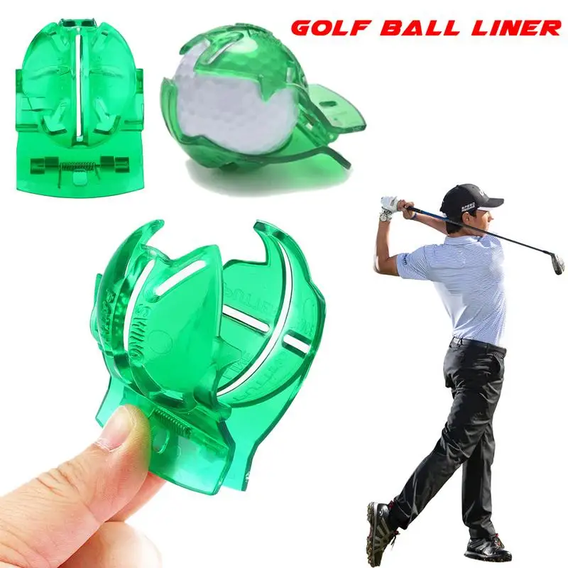 

High Quality Golf Ball Line Clip Liner Marker Pen Template Alignment Marks Tool Putting Aids Green Color Outdoor Sport Tool