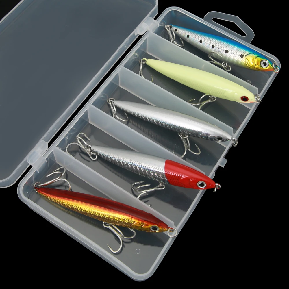 0.5OZ Hard Fishing Bait Set Diving Lure Pencil Artificial 3D Tackle for Pike Perch Weever | Спорт и развлечения