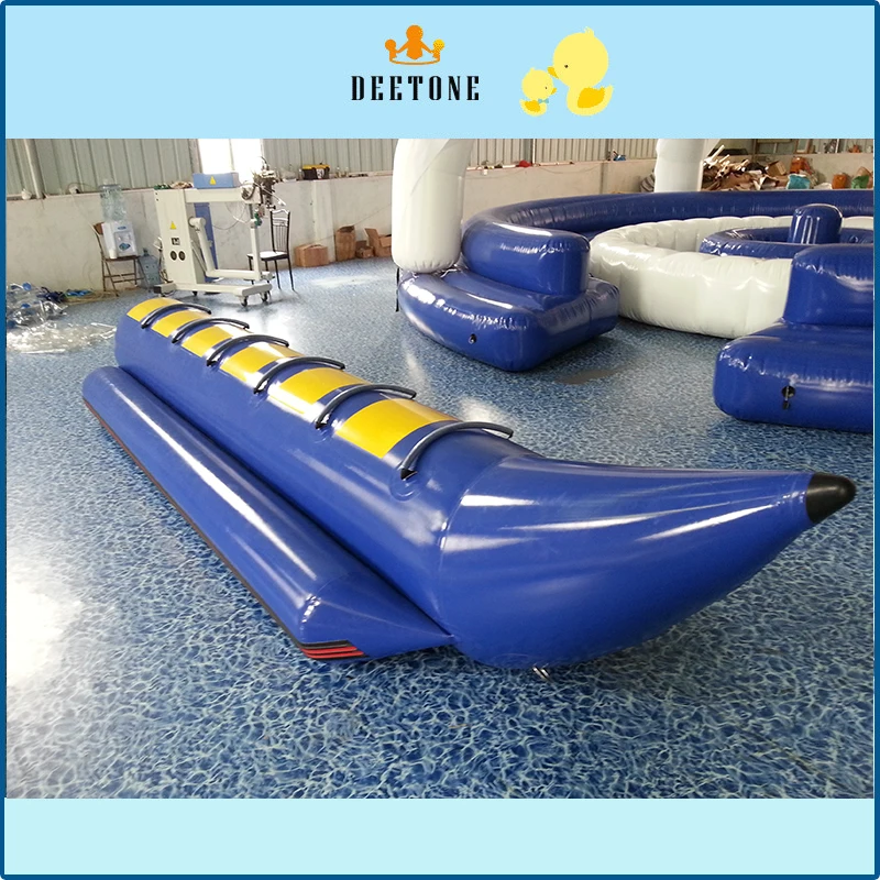 Однорядная 6 Местная надувная ПВХ Банановая лодка игра на водной толчке с