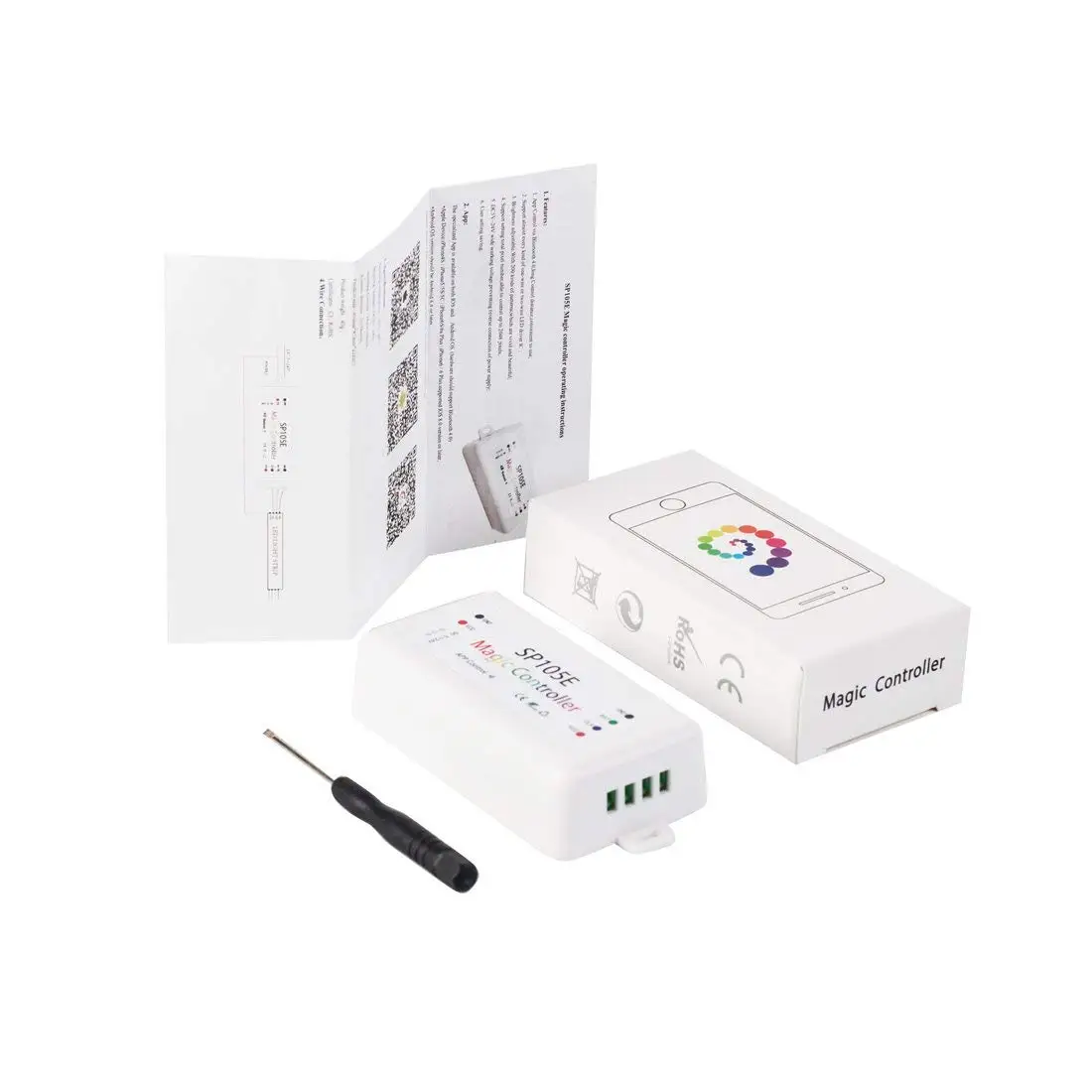 New SP105E беспроводной Bluetooth контроллер приложение WS2811 WS2812B WS2801 SK6812 APA102