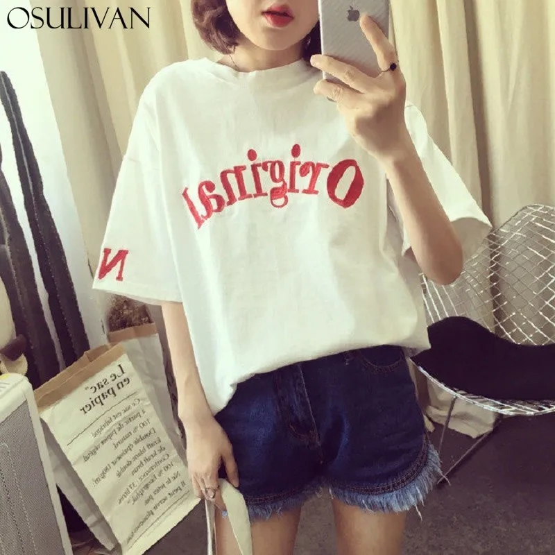 OSULIVAN Vogue T Shirt Women Angel Top Camiseta Mujer Friends Tshirt Tee Femme Letter Print Casual Streetwear Sweet | Женская одежда
