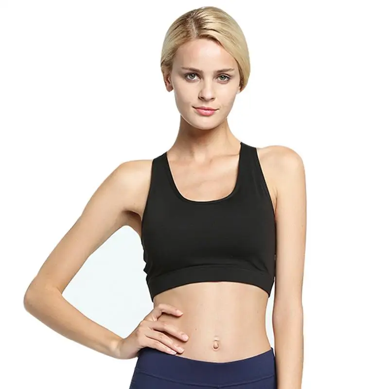 Workout Stretch Tank Top Women Push Up Sports Bra Yoga Vest Running Padded Underwear Seamless Brassiere top deportivo mujer | Спорт и