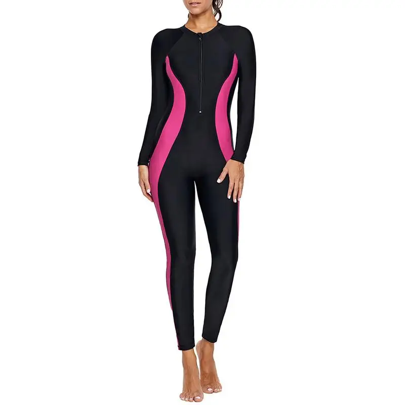 Better Hourglass Accent Zip Front Wetsuit Female Full Body Rashguard Long Sleeve Swimsuit Jellyfish Suit Snorkeling Surfing Dive | Спорт и