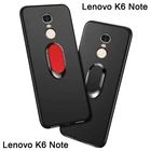 K6 Note Cover for Lenovo K6 Note K53a48 Case luxury 5.5 Soft Black Silicone Magnetic Car Holder Ring for Lenovo K6 Note DUAL SIM