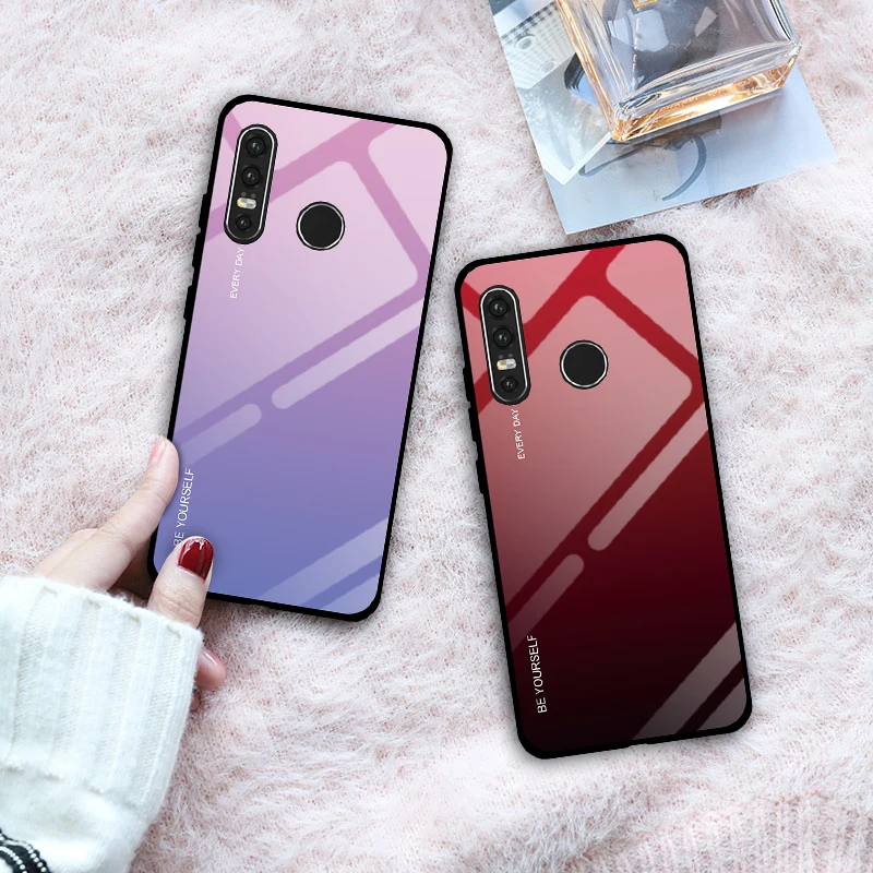 Градиентный телефонный чехол для huawei Y6 Prime 2019 P30 P20 Lite Pro Micolorful Shell стеклянный Honor 10i