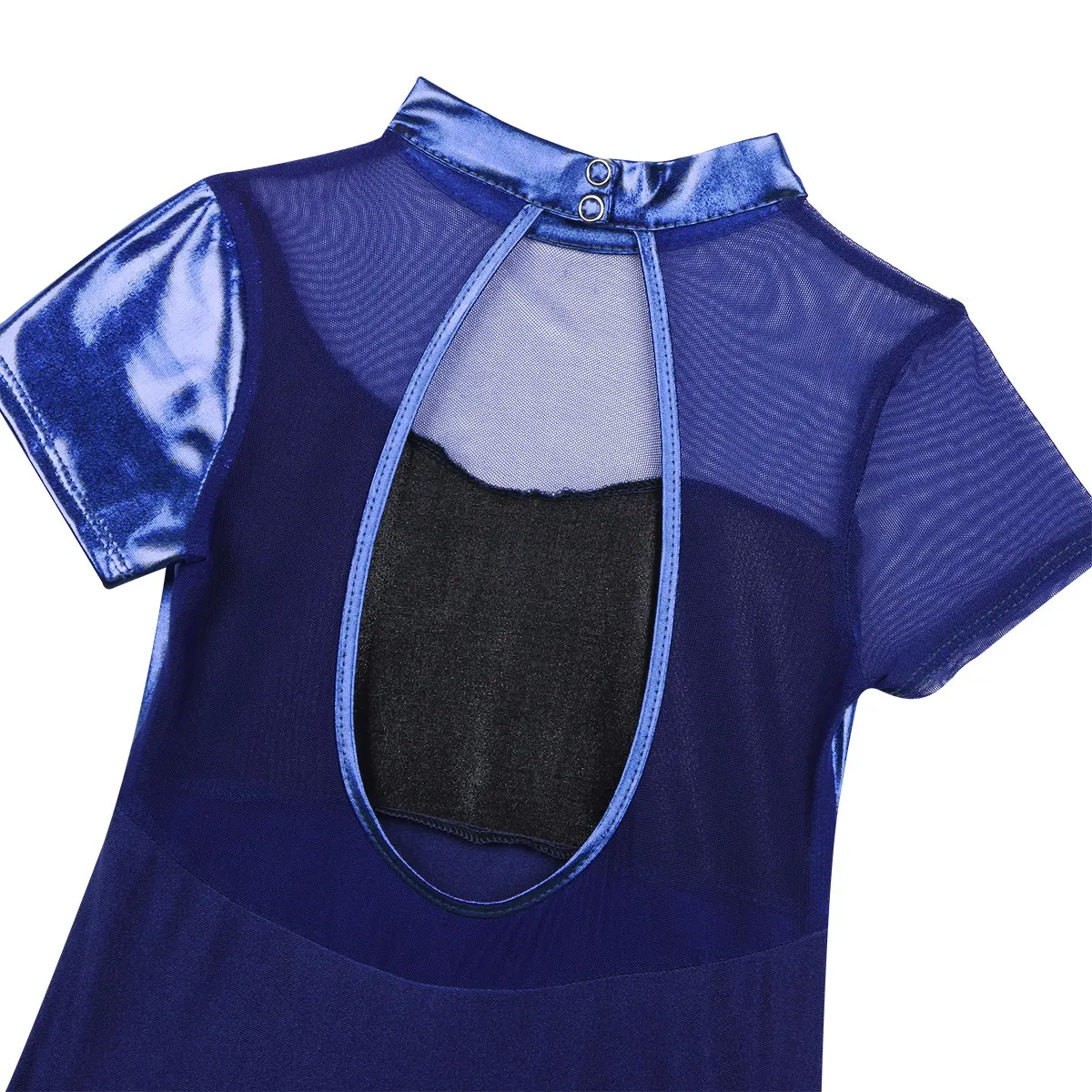 IIXPIN Блестящий металлический Купальник для балета танцевальный сетчатый девочек