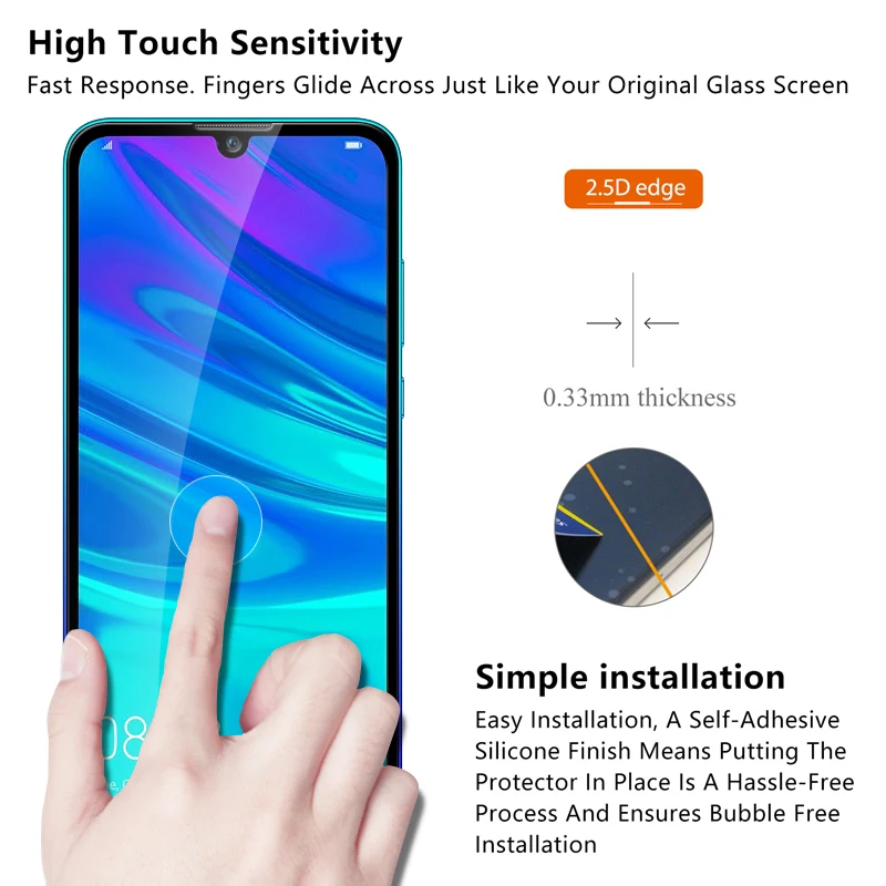 Стекло для Huawei P Smart 2019 защита экрана закаленное стекло чехол Plus Защитная