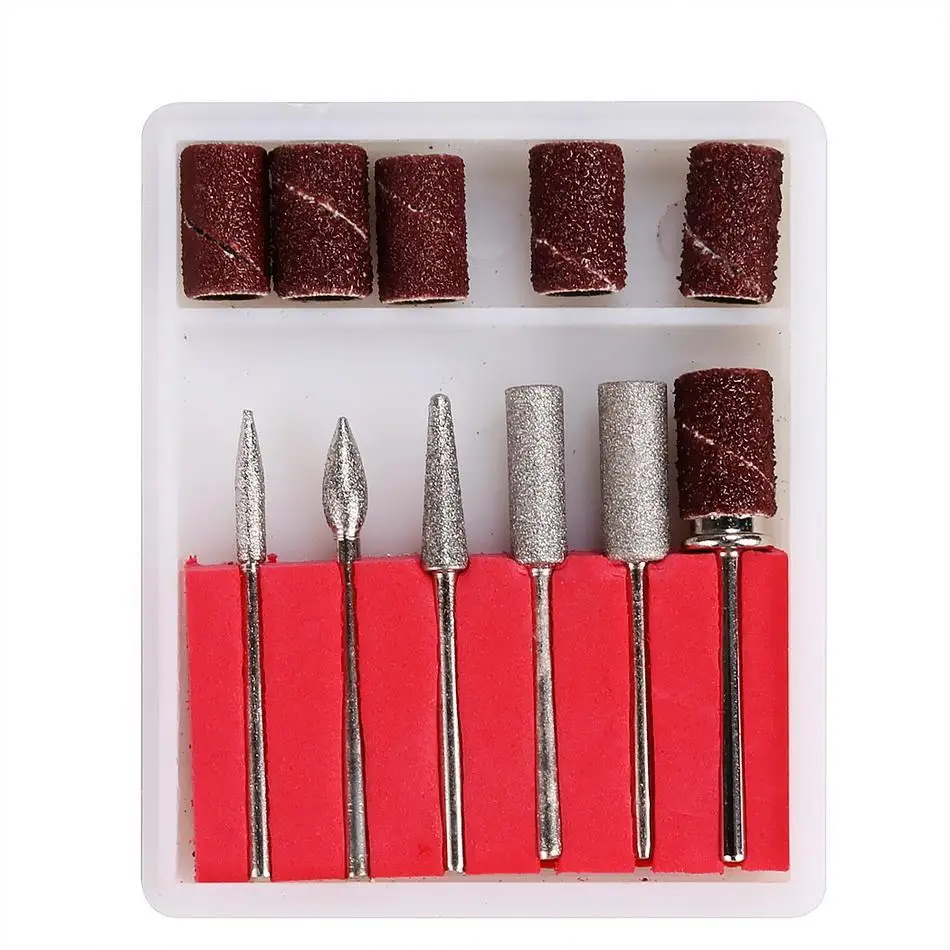with Nail File Electric Drill Acrylic Kit New Professional Mini Manicure Pedicure Machine 0 17V Polish DC Bits | Красота и здоровье