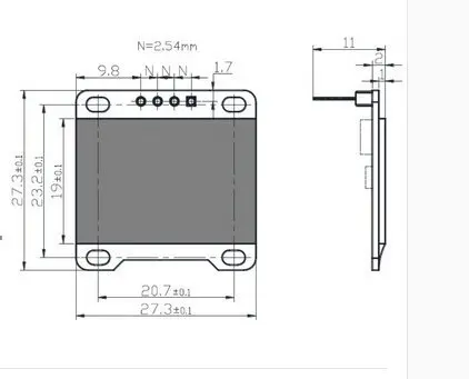 Светодиодный модуль для Arduino Raspberry PI 0 96 дюйма I2c IIC 12864x64 O желтый синий ЖК-дисплей |