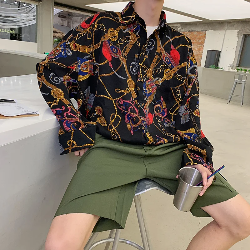 2019 Spring And Summer New Trend Handsome Korean Version Of The Campus Wind Couple Casual Loose Printed Shirt Cotton Best | Мужская
