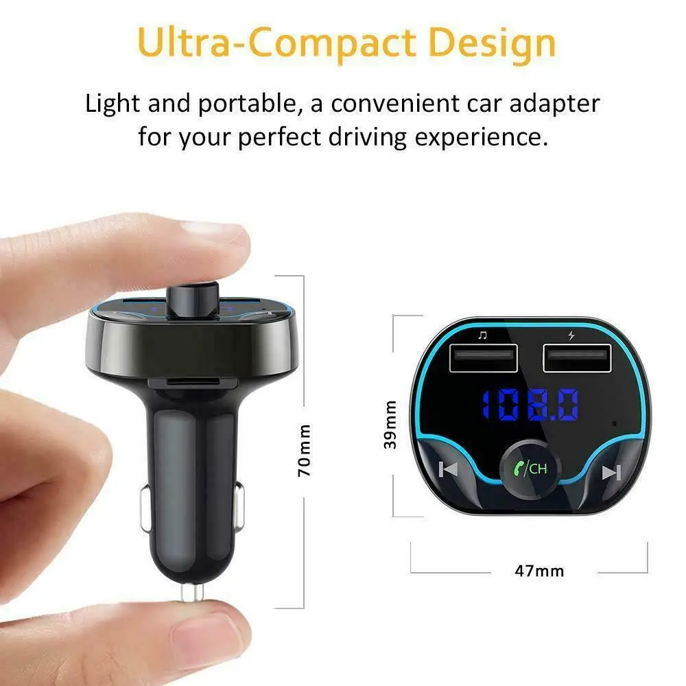 Передатчик Aux модулятор Bluetooth Handsfree Car Kit автомобильный аудио mp3 плеер с 3.1A Быстрая