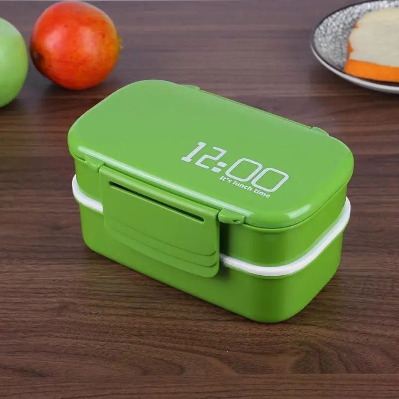 1400 мл двухслойный пластиковый Ланч бокс микроволновая печь Bento box пищевой