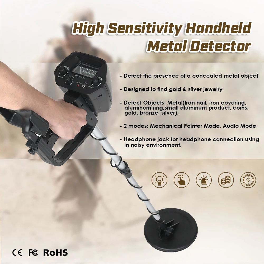 Underground Metal Detector Sale Pinpointer Detectors Adjustable Height Pin Pointer Treasure Hunter Gold Tracker MD 4030 | Инструменты