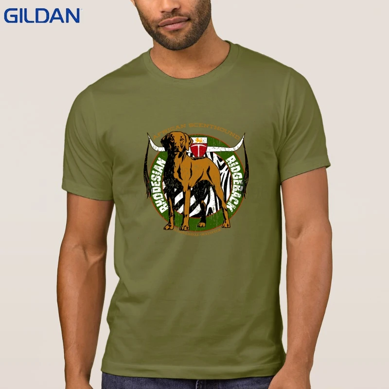 2018 Latest Rhodesian Ridgeback Dog T-Shirt Homme Cotton Organic Short Sleeve Men Shirt Brand- Clothing Plus Size | Мужская одежда