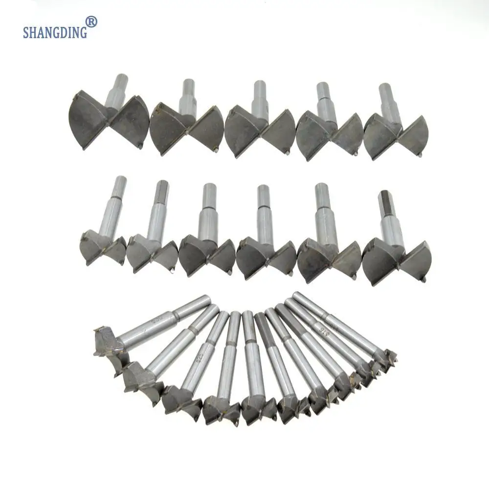 Free Shipping 21PCS 1 Set (15mm~60mm) Cutting Diameter Auger Hinge Boring Drill Bit Woodworking Hole Saw Wood Cutter Silver Tone
