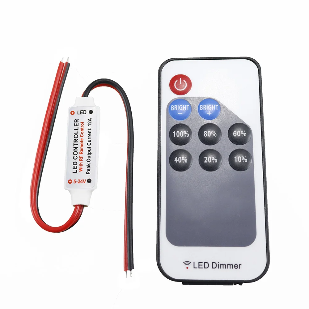 CLAITE DC5 24V LED RF контроллер диммер 9 клавиш беспроводной пульт дистанционного
