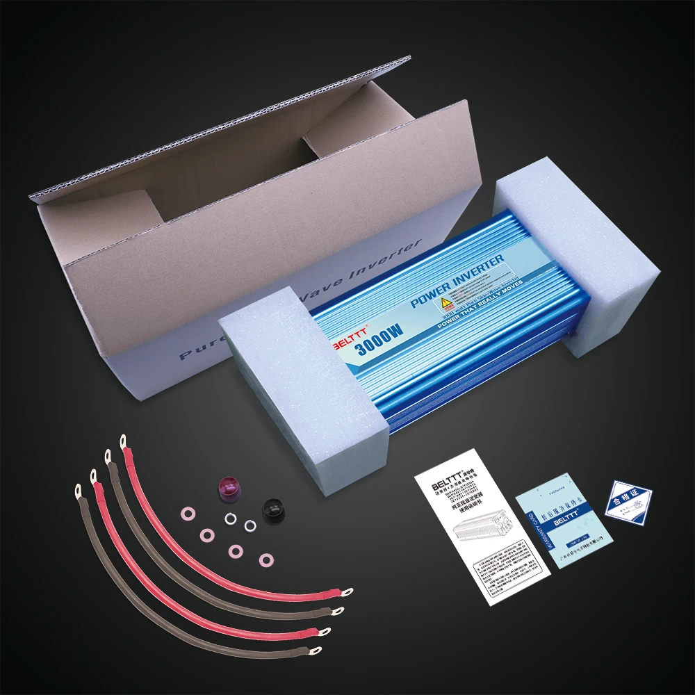 

Free Shipping 12 volt 220 VAC pure sine wave inversor 3000Watt 3kva power inverter