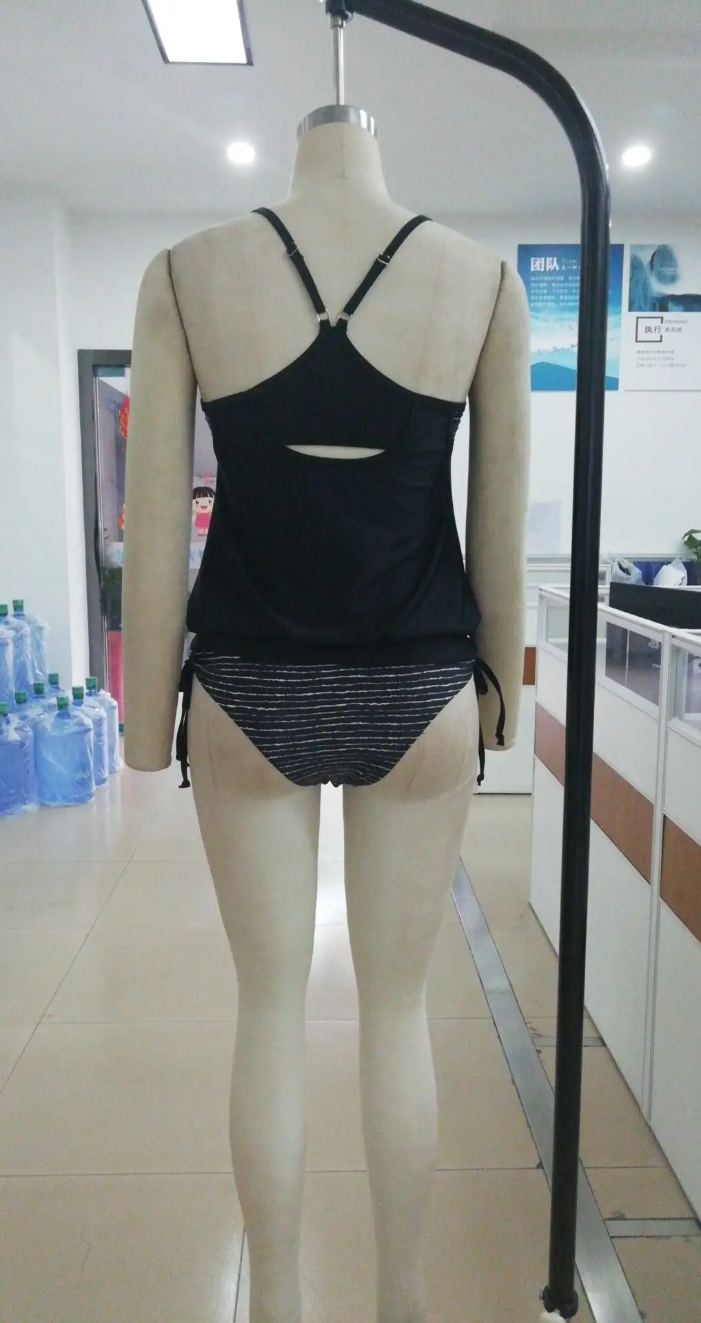 Женские Купальники с черными полосками большие размеры монокини Женский