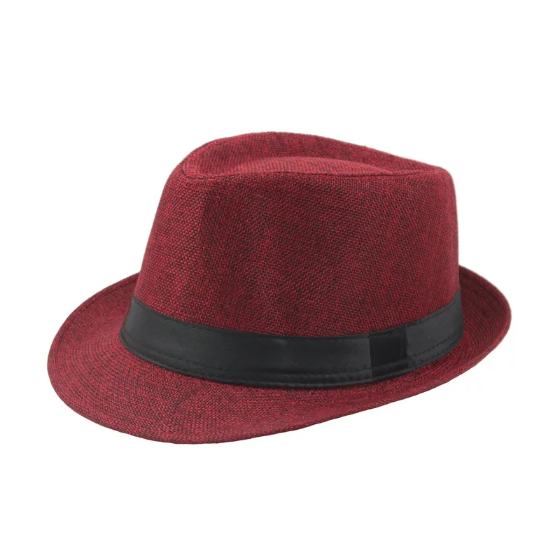 Летние шапки для женщин MenLinen унисекс завивки Fedoras пляж Джаз шляпы мягкая фетровая
