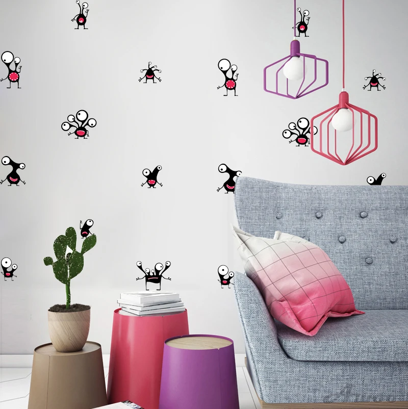 

Lovely Wall Stickers Cute Animal Wallpaper PVC Waterproof Self Adhesive Art For Kids Bedroom Home Decor YQT088