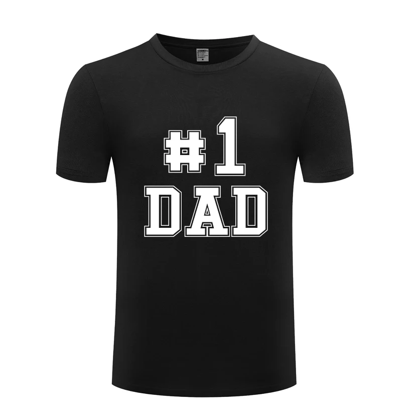 #1 креативный подарок на день отца Мужская футболка новинка 2018 повседневная