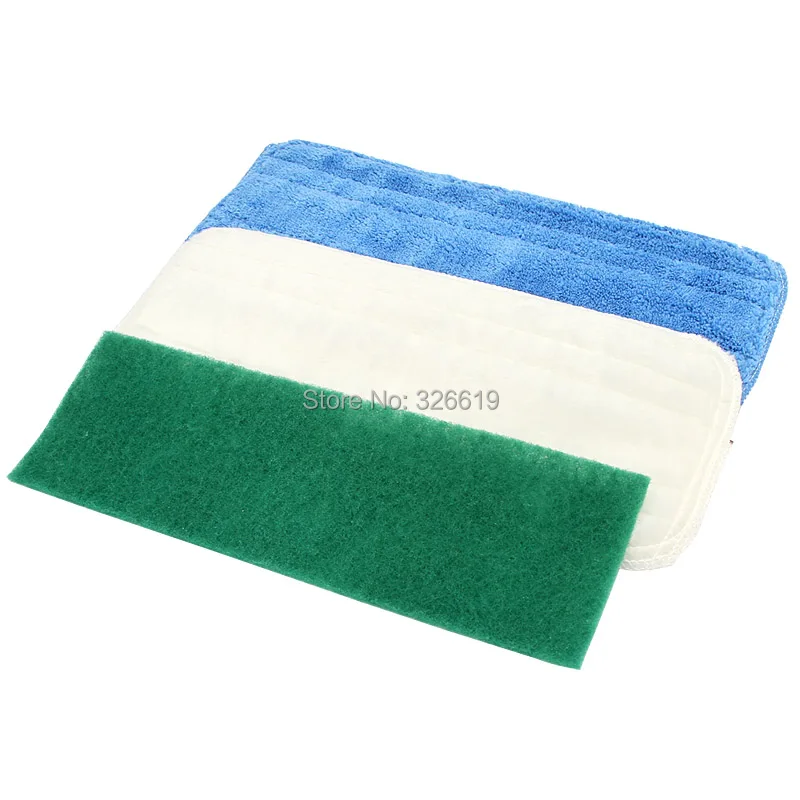 

flat rectangle mop replacement cloth scouring pad 3 pcs set