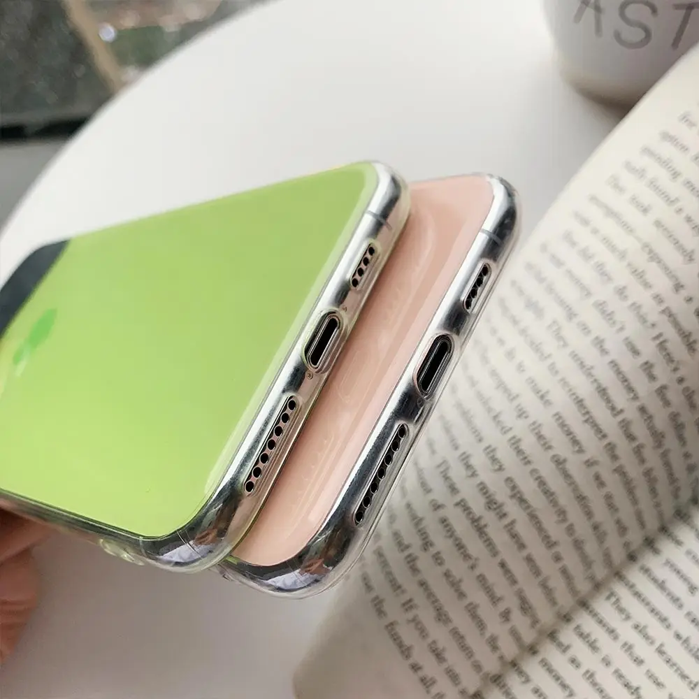KISSCASE Mirror Love Heart Case For X XS Max XR iPhone 6 6S 7 8 Plus Candy Color Cases Soft TPU Cover Capa |