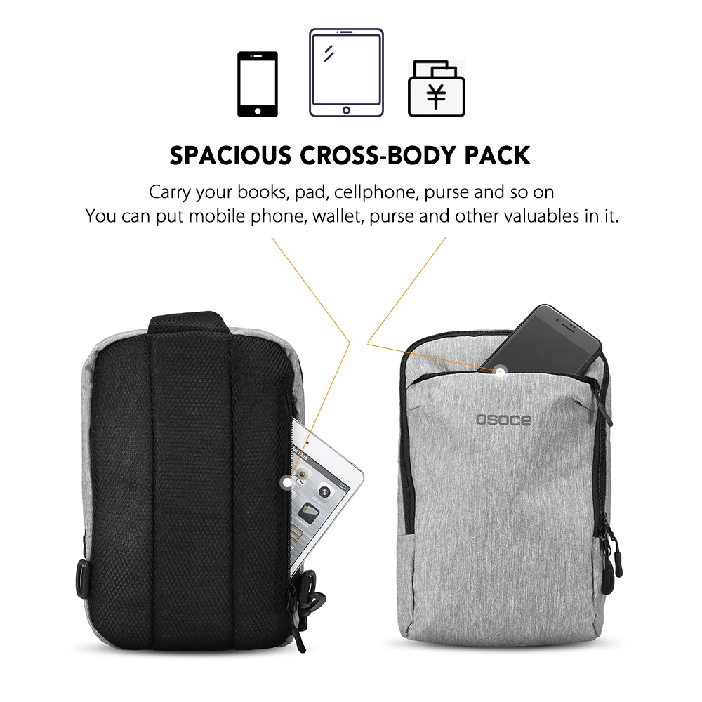 5L Противоугонная безопасная слинг сумка водонепроницаемая мужская женская на