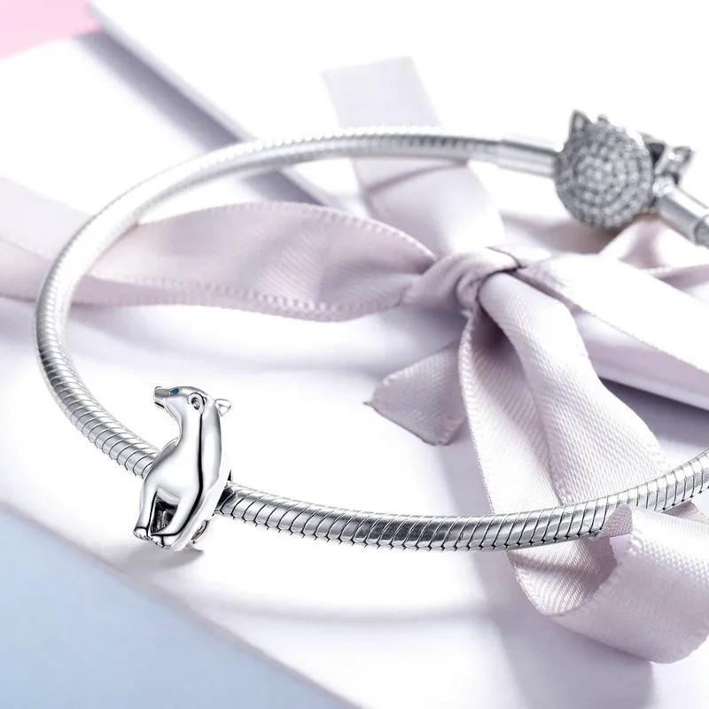 Браслет Pandora Bsc058 из серебра 925 пробы с шариками в виде животных сделай сам |