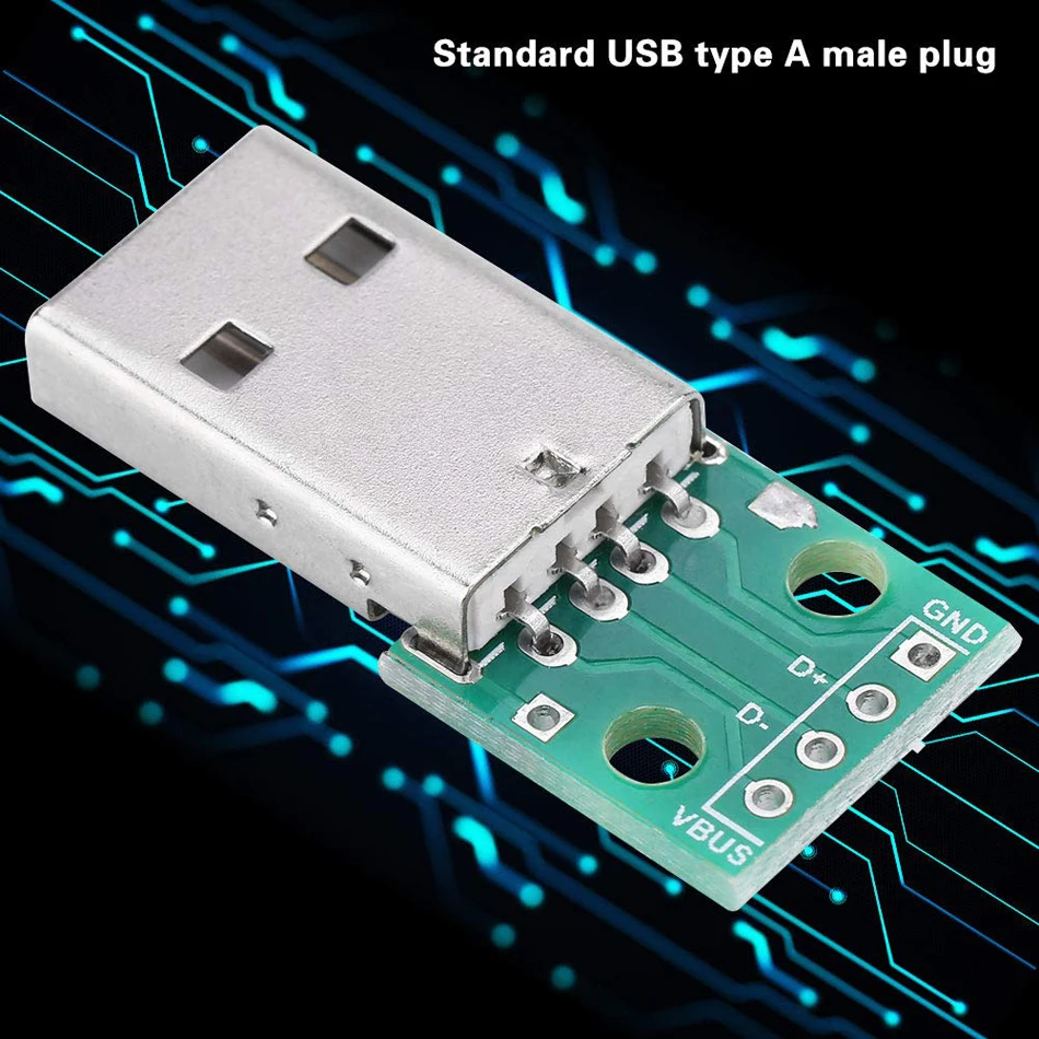 Переходник USB Type A типа папа для платы адаптера DIP 4 контакта 2 54 мм адаптер шага DIY