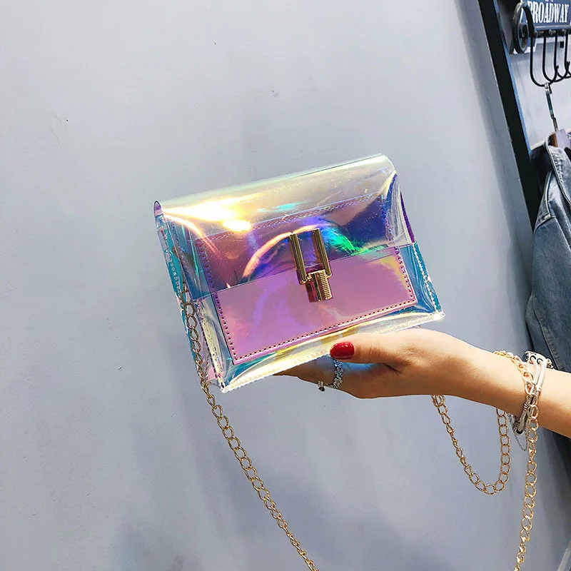 Новинка лета 2019 женская сумка через плечо с лазером из ПВХ желе маленькая тоут