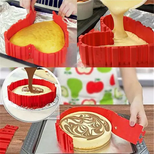 DIY 4 шт. силиконовые формы торт Magic полоски для запкания антипригарный поддон