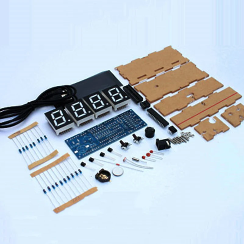 4-Digit LED DIY Digital Electronic Micro Controller Clock Time Temperature R1 | Дом и сад
