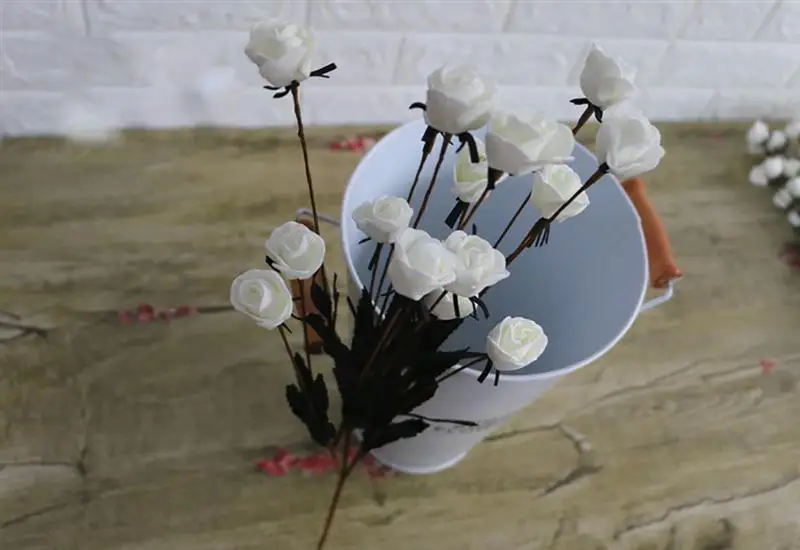 3 шт. 15 головок красивый цветок из пенопласта искусственная Роза DIY декоративный