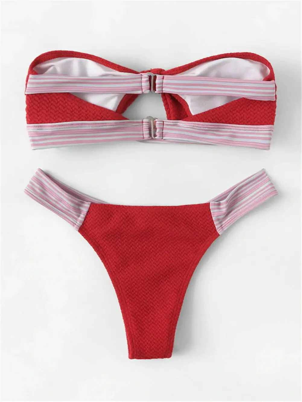 

2019 New arrival soild sexy summer 2pcs low waist Women Push-up Bikini Set Swimwear Bra Bandage Swimsuit Bathing Suit