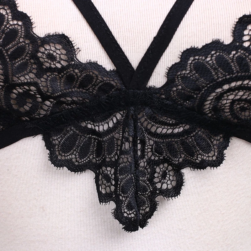 Sale lace sexy bra seamless embroidery bralette erotic lingerie transparent women underwear crop top