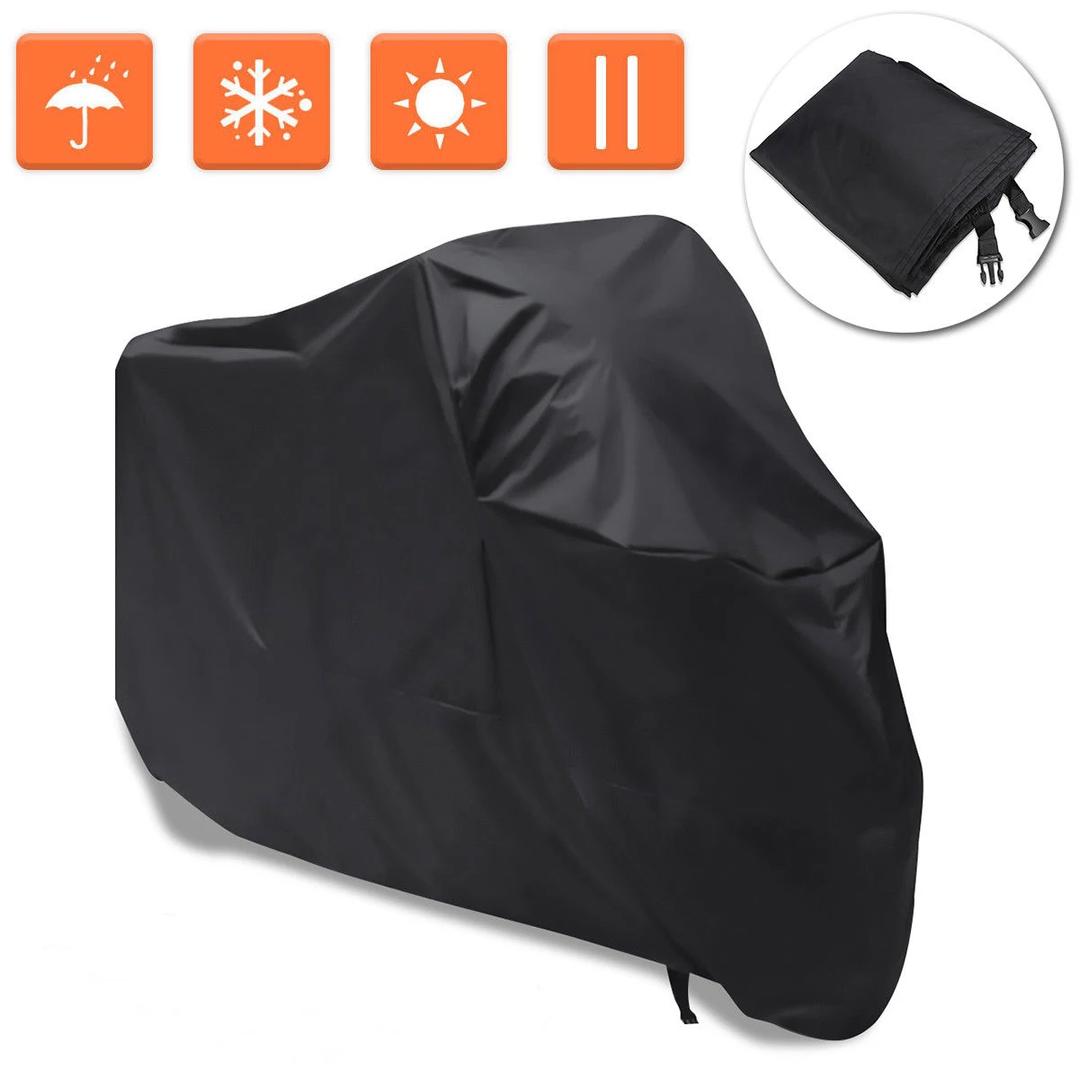 

Motorcycle Cover Waterproof Outdoor Rain Dust UV Scooter Motorbike Protector
