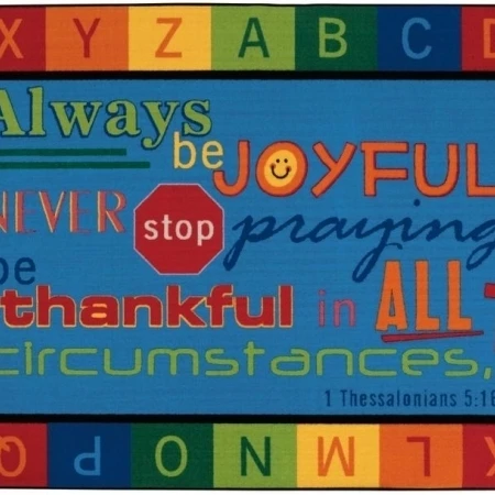Carpets for Kids 72.97 Always Be Joyful Circletime Rug 6 ft. x 9 | Дом и сад