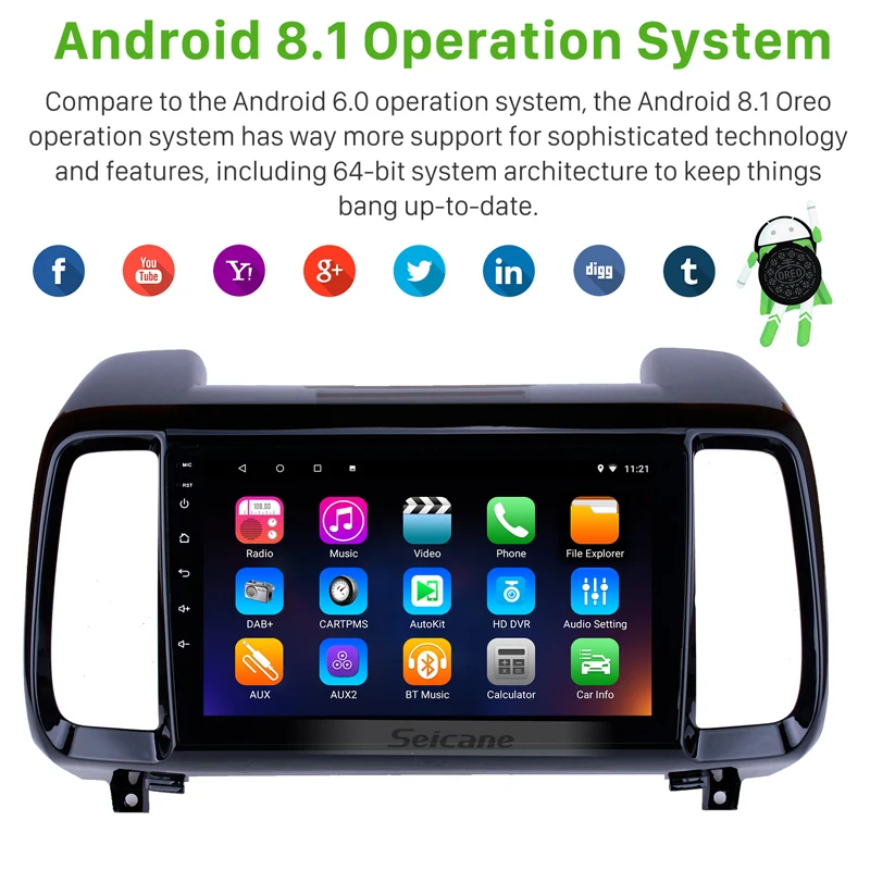 Seicane 9 дюймовый мультимедийный плеер для Hyundai IX35 Android 8 1 HD сенсорный экран радио GPS