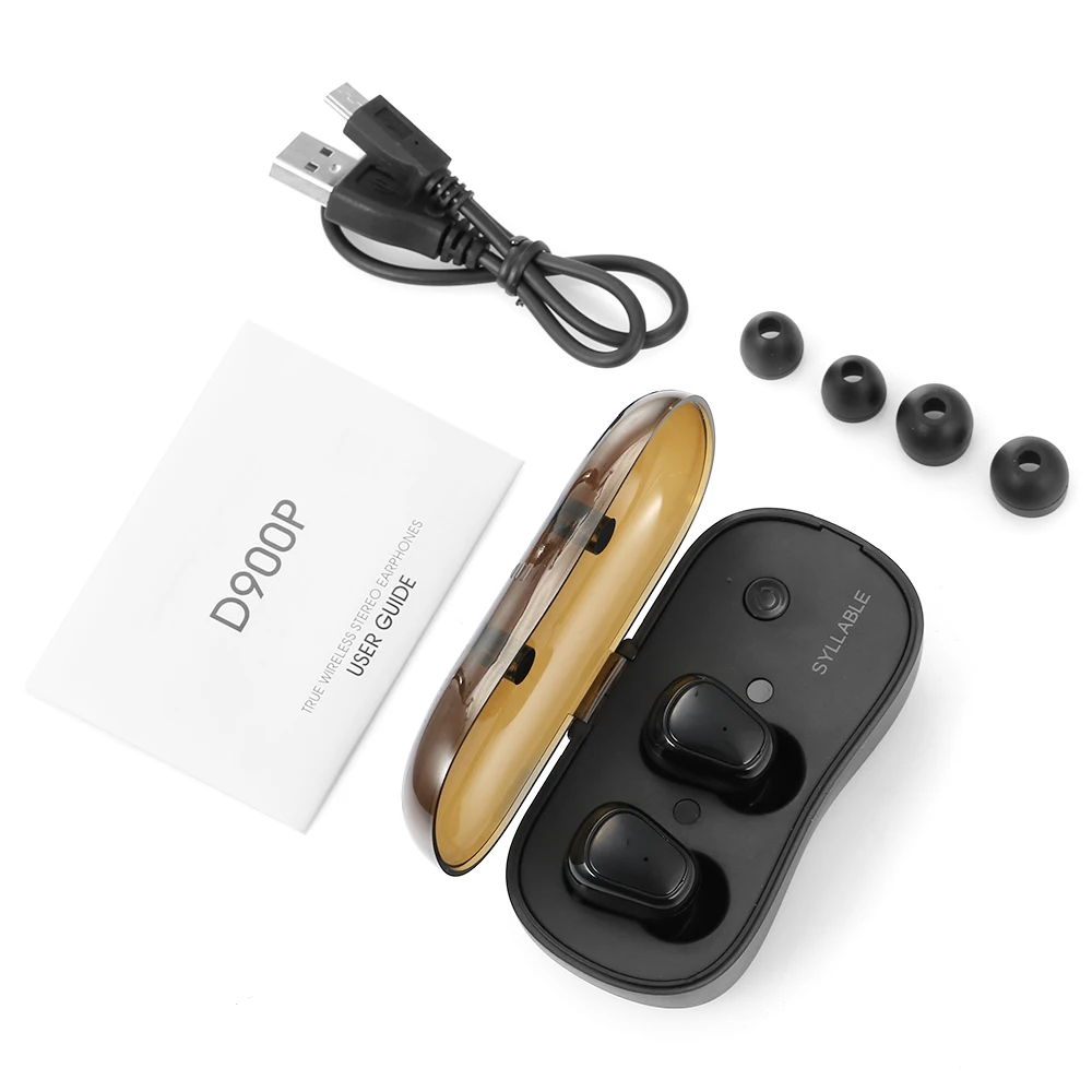 2018 Новый слог D900P TWS наушники настоящие беспроводные стерео Bluetooth V5.0