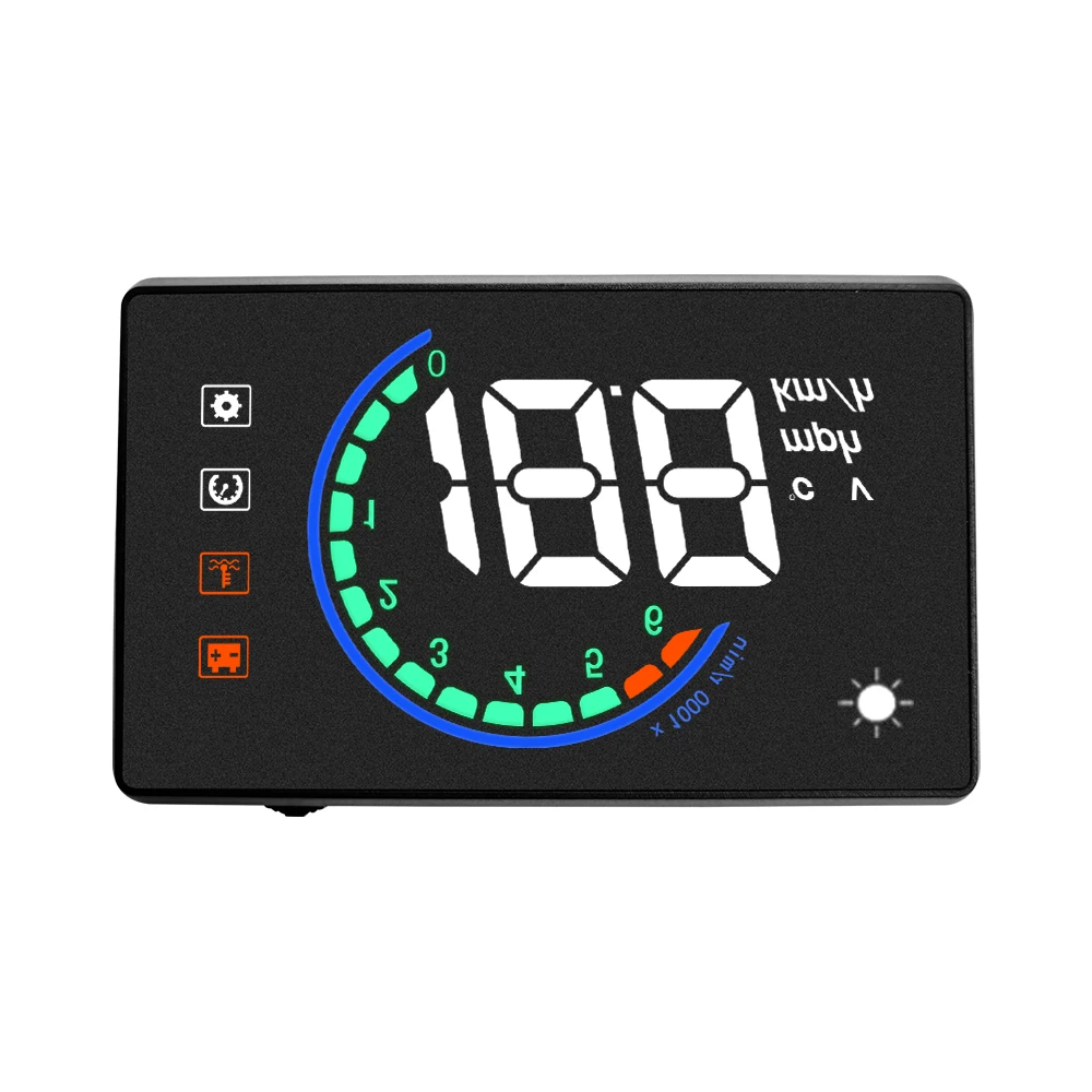 Color Light H6 3.8 Inch Hud Car Heads-Up Display Led Windshield Projector Obd2 Scanner Speed Warning Fuel Consumption Data Wit | Автомобили
