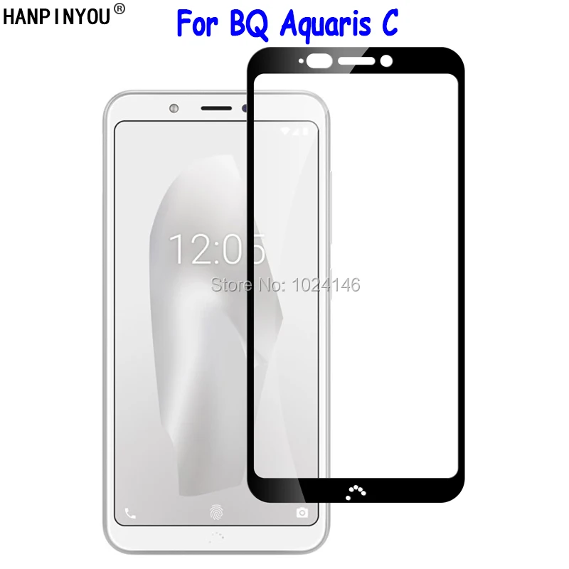 Для BQ Aquaris C 5 45 &quotПолное покрытие жесткое закаленное стекло Защита экрана Ультра