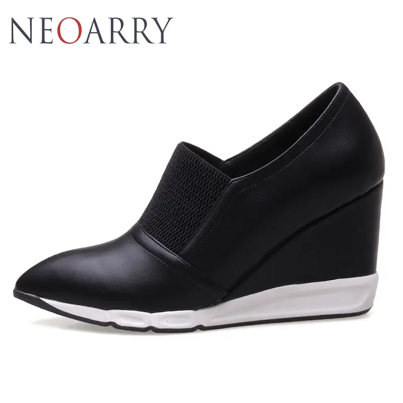 Neoarry Women Platform Oxfords High Wedges Heels Shoes Casual Slip On Pointed Toe Brand Female Footwear for women Creepers | Обувь