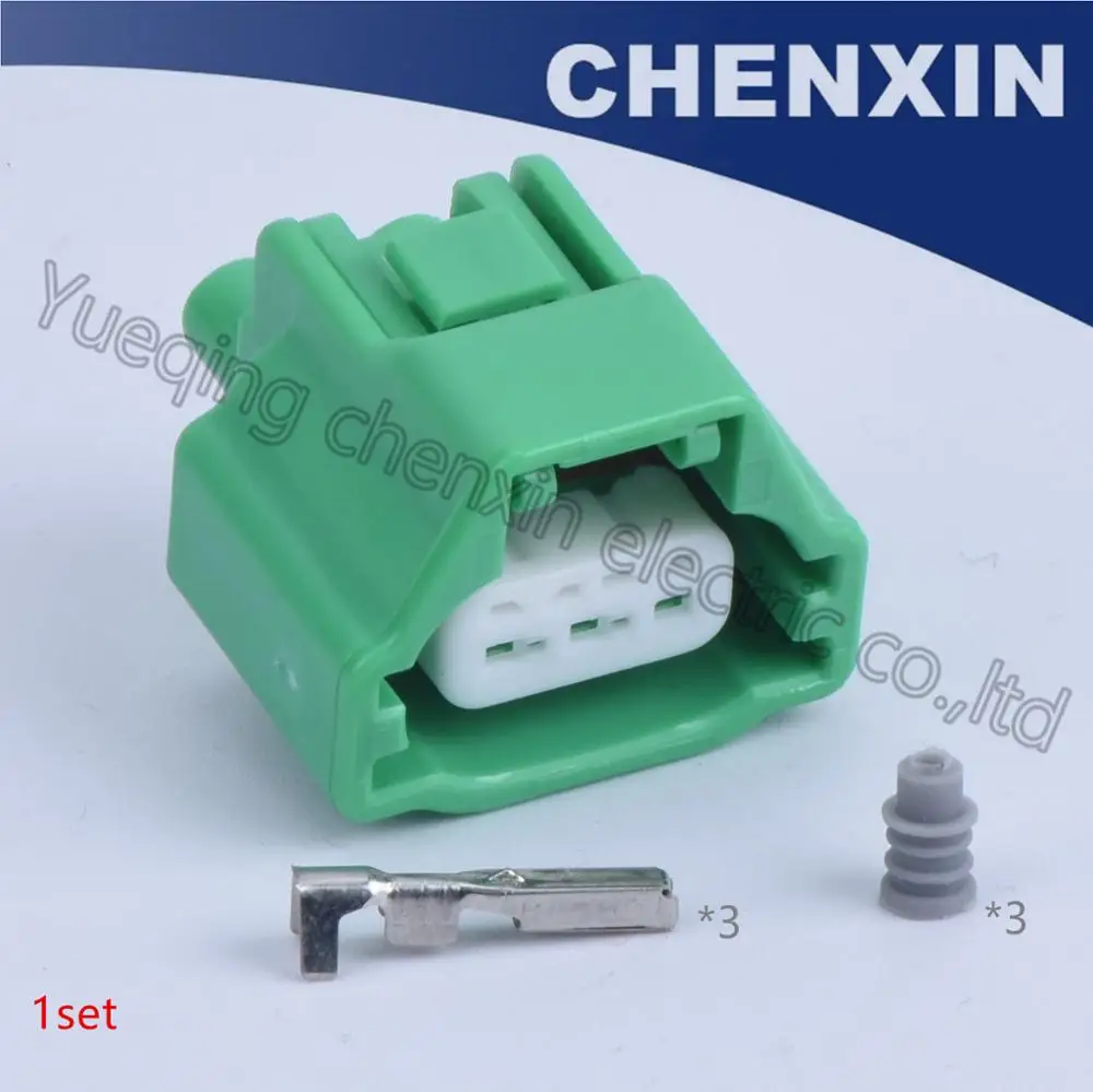 

Green 3 Pin/Way camshaft position Sensor Connector (1.0) female Plug With harness cable for 3.5L V6 VQ35DE 7183-7976-60