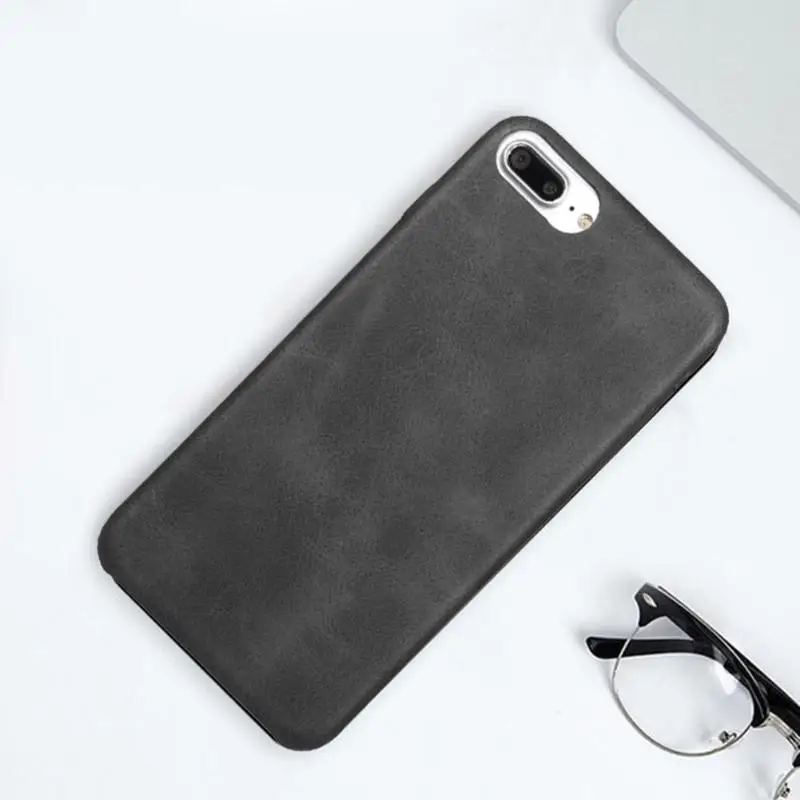 Однотонный деловой Ультратонкая искусственная кожа Чехол для телефона защитный