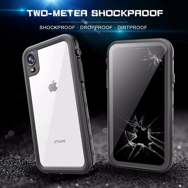 Водонепроницаемый Чехол IP68 для Apple iPhone XS Max XR X 360 полноразмерные Защитные чехлы