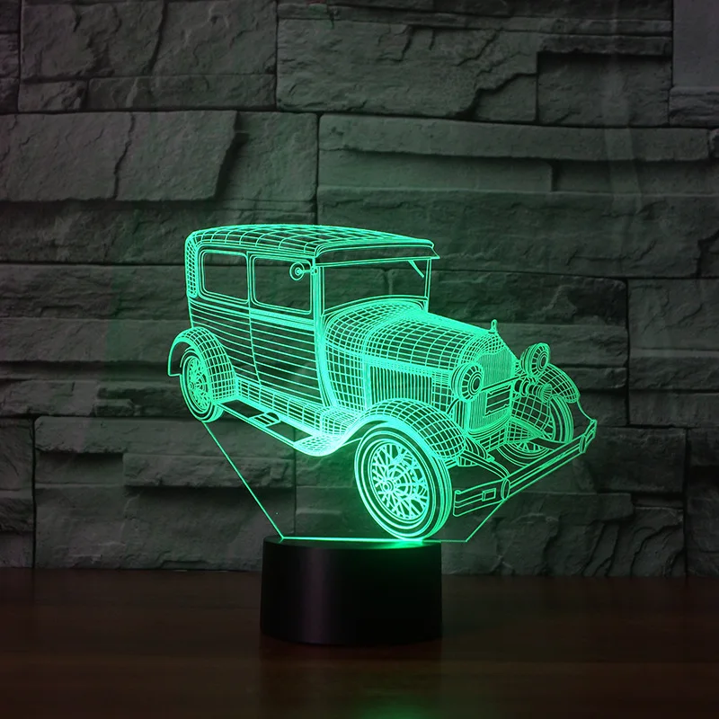 Классический автомобильный 3d светильник Fullsun в стиле ретро светодиодный