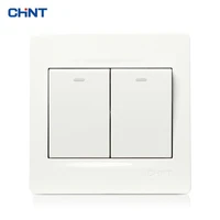 chnt 86 type wall switch panel new7n ivory white two gang one way