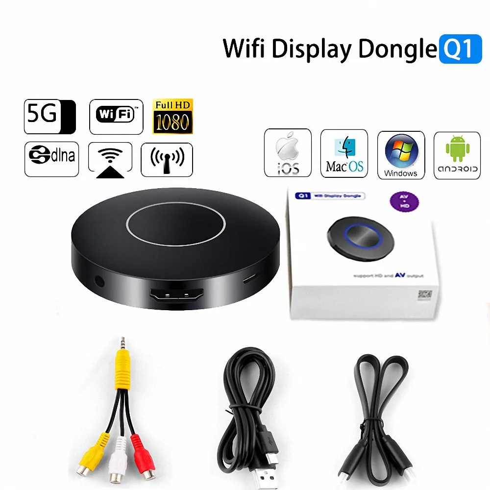 2019 Q1 Miracast Tv Stick Wi-Fi Дисплей ключ Hdmi 1080p приемник ключа для Ios Andriod оконные рамы |